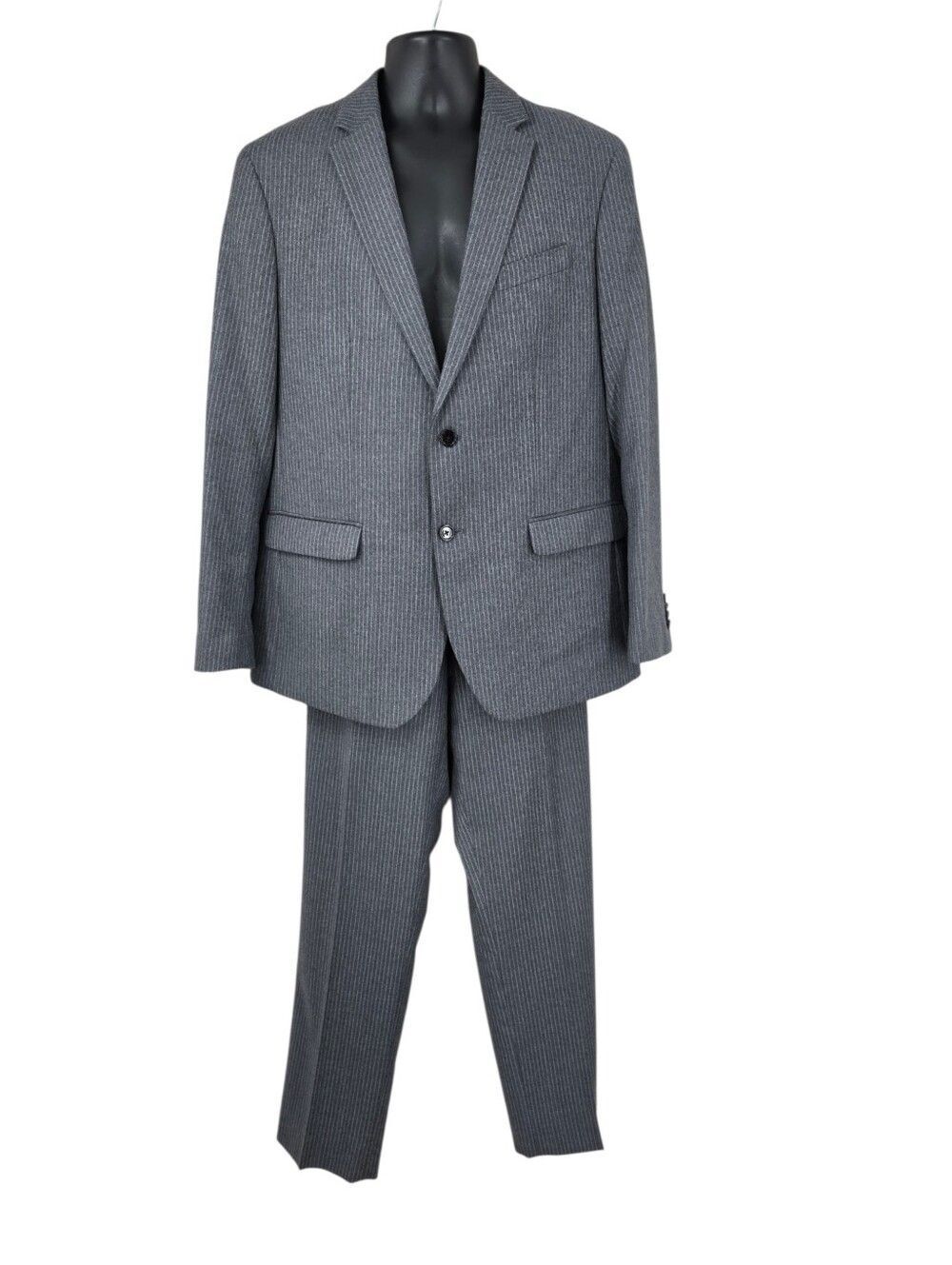 Banana Republic Tessuto Marzotto Gray Pinstripe Suit Blazer Jacket Dress Pants